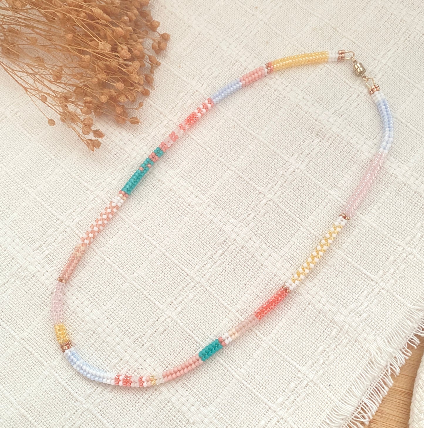 Happy Spring Herringbone Necklace