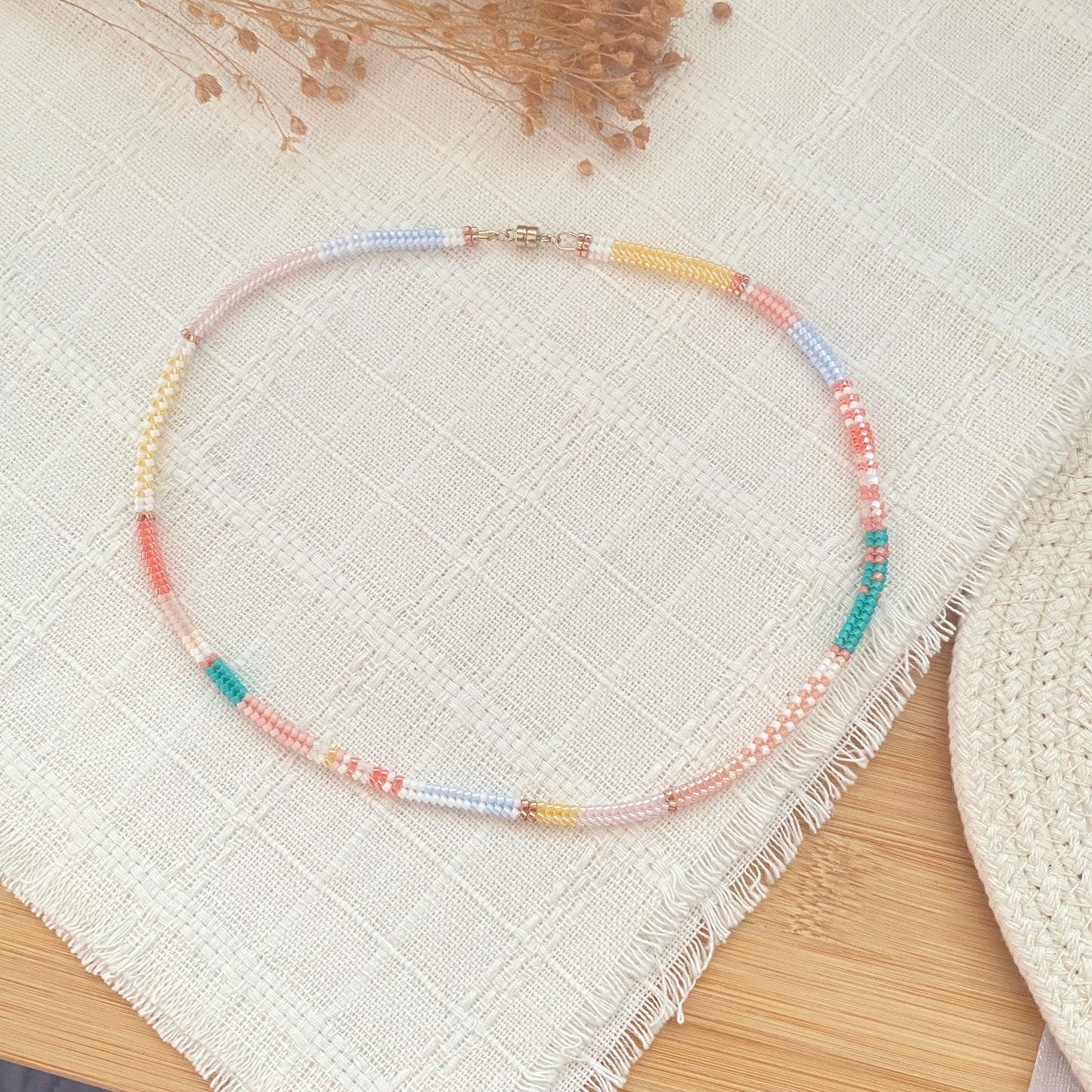 Happy Spring Herringbone Necklace