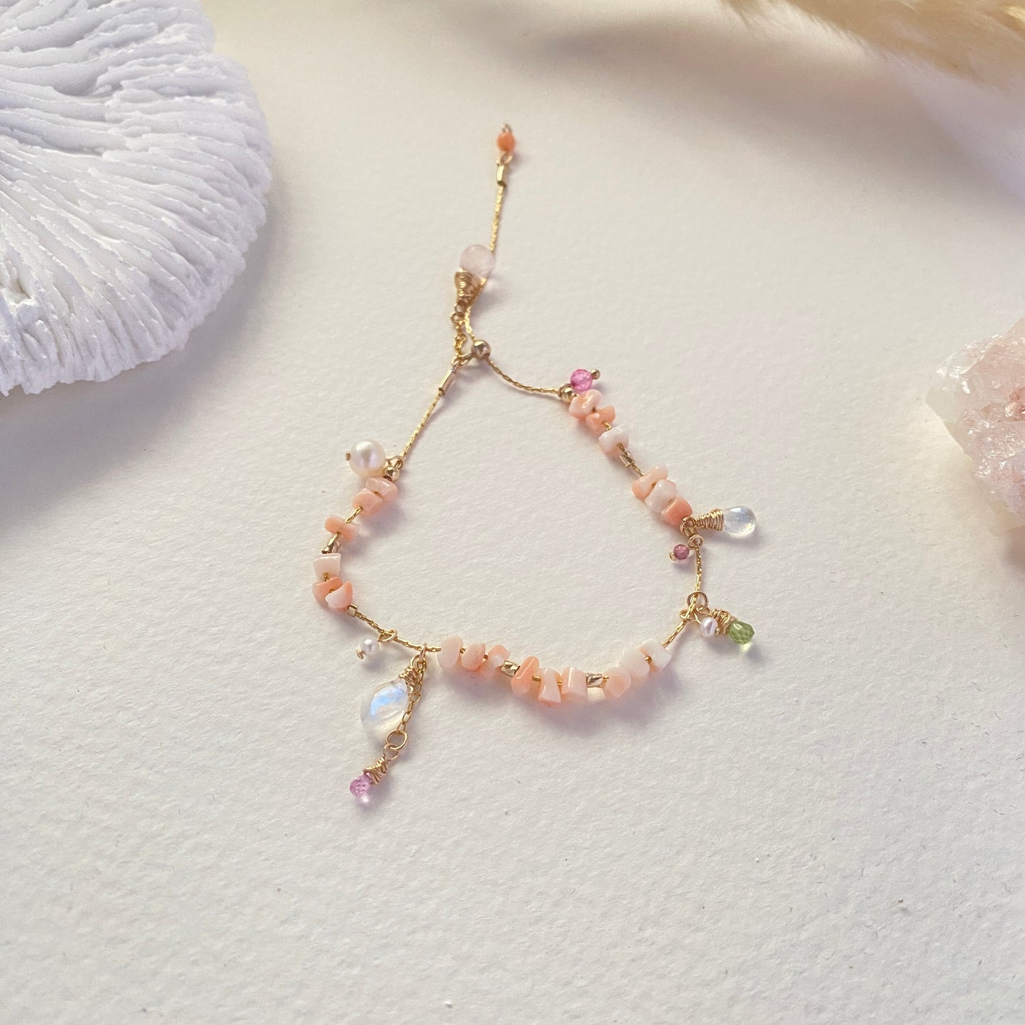 Coral Slider Bracelet