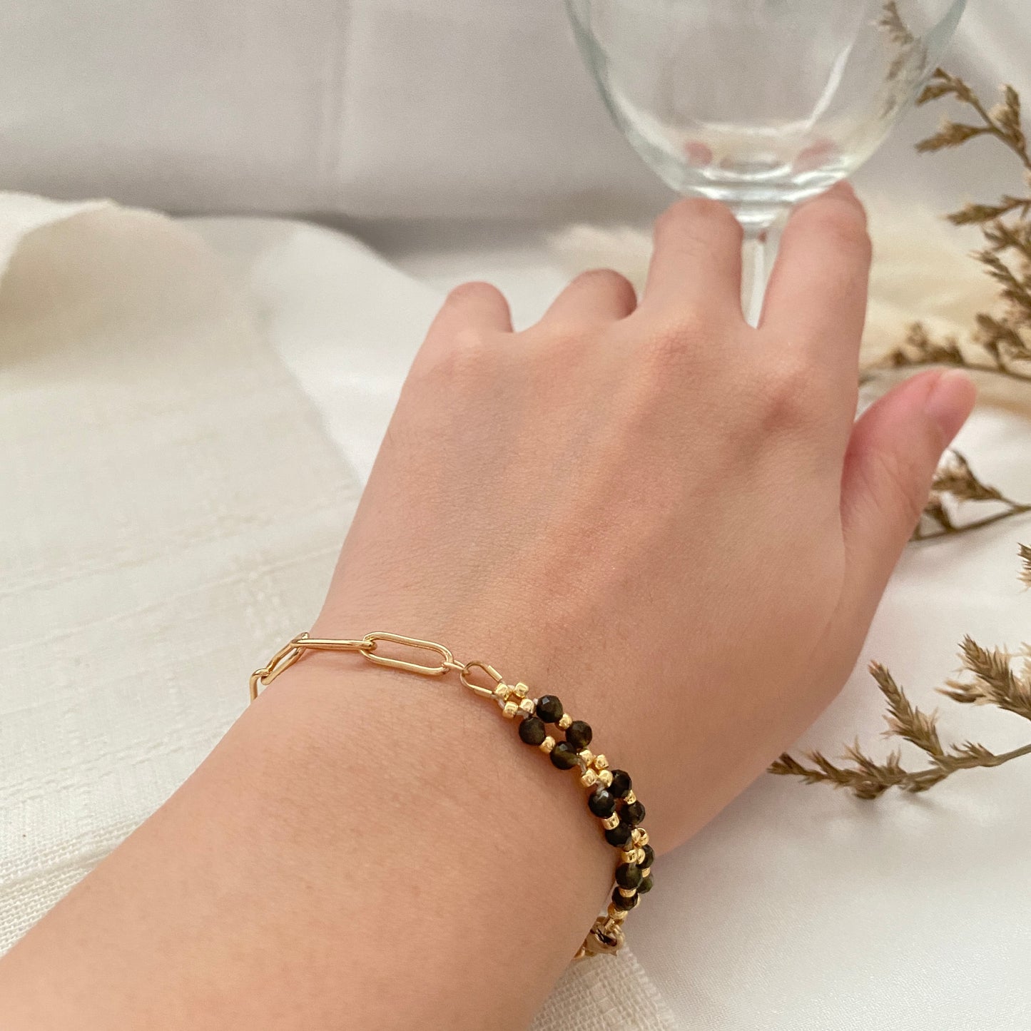 Gold & Black Bracelet