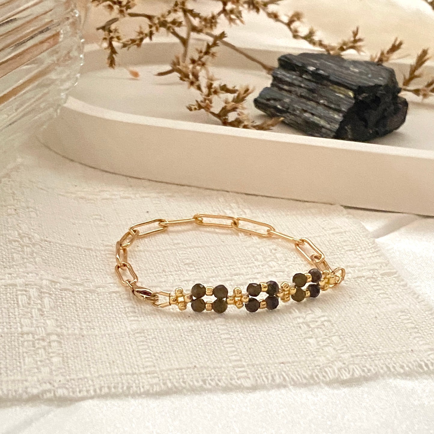 Gold & Black Bracelet