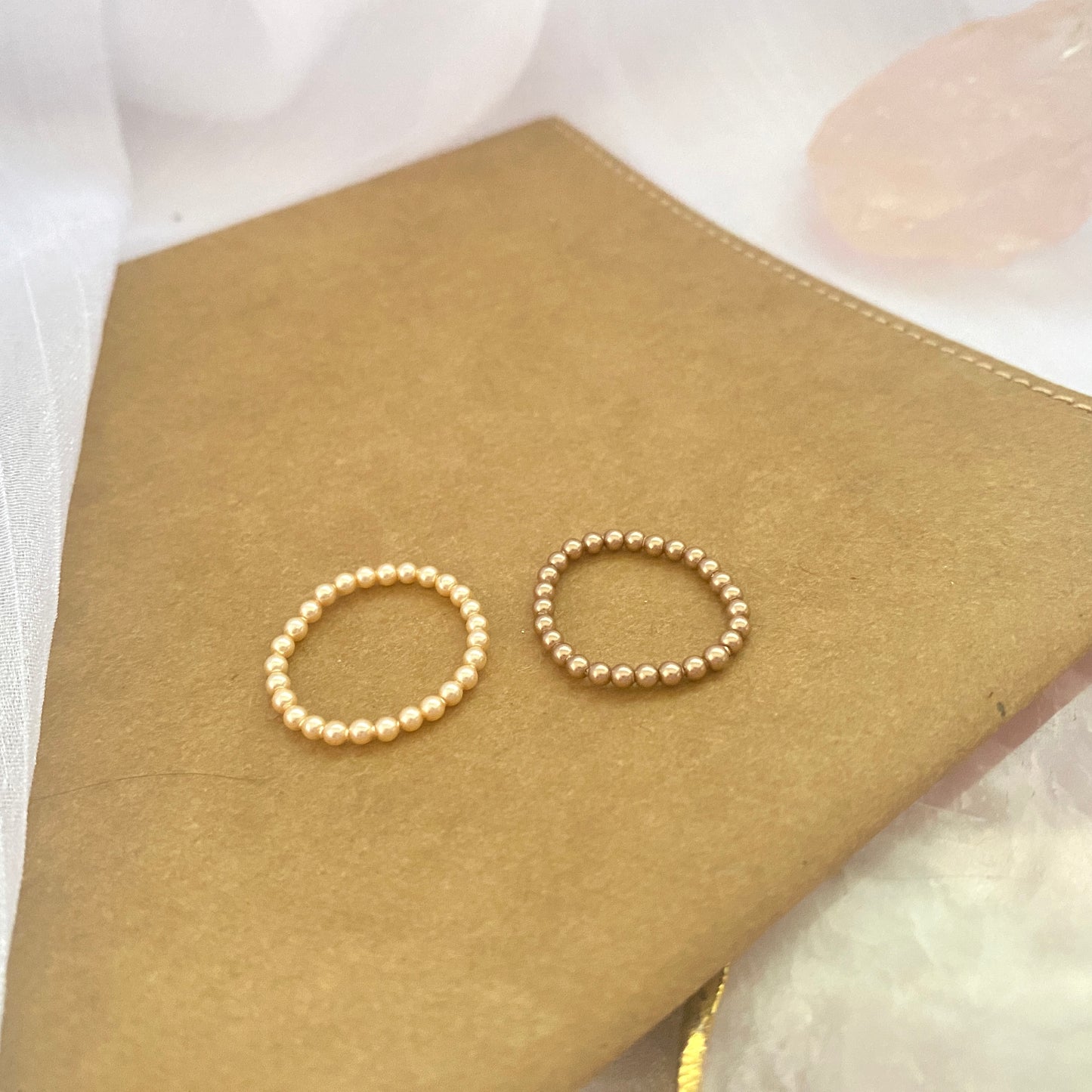 Swarovski Pearl Ring (Bronze)