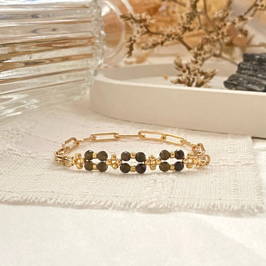 Gold & Black Bracelet