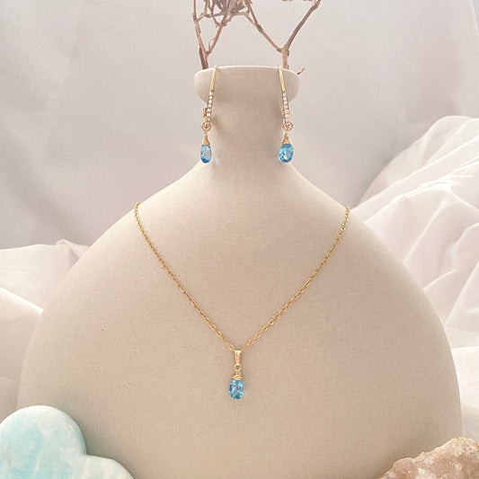 Swiss Blue Topaz Necklace