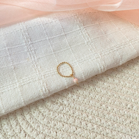 14K Gold-filled Beady Ring with Queen Conch Shell
