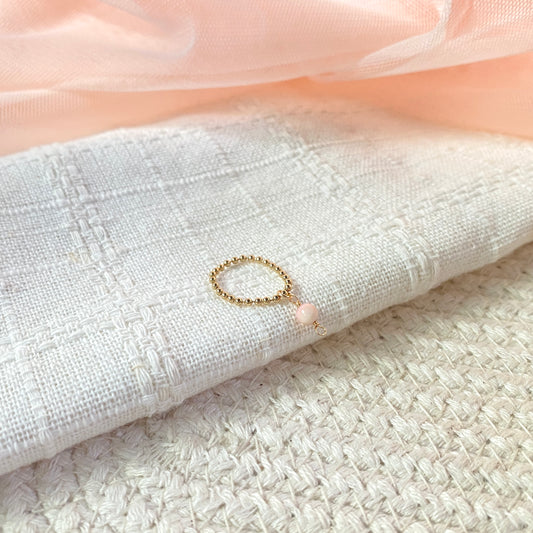 14K Gold-filled Beady Ring with Queen Conch Shell